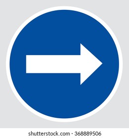 Arrow traffic sign.
