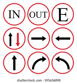 arrow Traffic Signs Pack Set