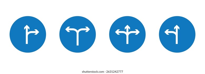 Arrow Traffic signs. Vector traffic signs design