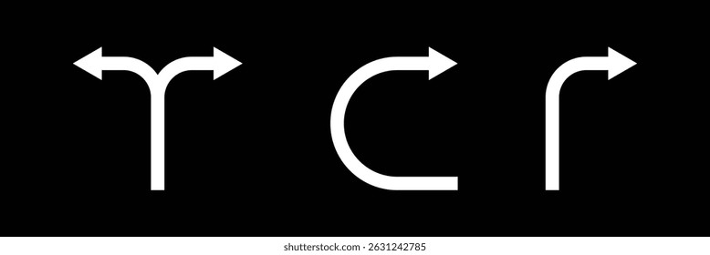 Arrow Traffic signs. Vector traffic signs design