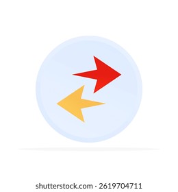 arrow transfer icon, colored flat vector. modern and minimalist design.