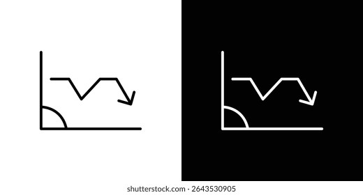 Arrow trend-down icon. Graphic Design vector icon. Ui Ux Icons