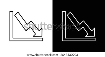 Arrow trend-down icon. Graphic Design vector icon. Ui Ux Icons