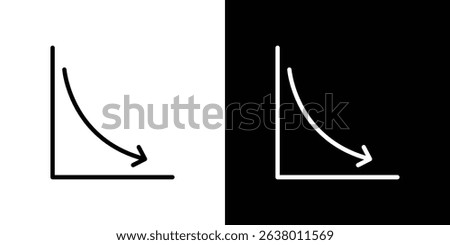 Arrow trend-down icon Graphic vector set for ui design