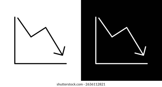 Arrow trend-down icon symbol concept for graphic design, Website, UI. EPS