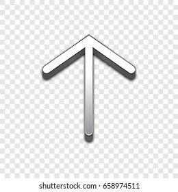 Arrow trendy 3d style vector icon. Raised symbol illustration. Eps 10. Arrow symbol vector icon for your web site design, internet, graphic interface, business.