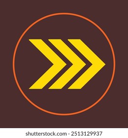 Arrow trendy icon classy abstract vector illustration colorful artwork lovely design.eps