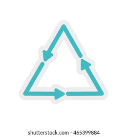 arrow triangle direction infographic symbol icon. Isolated and flat illustration. Vector graphic