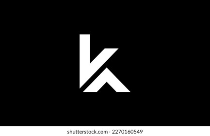 Logo de la letra K del triángulo de flecha