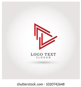 Arrow & Triangle Line .Icon & Symbol Vector Template.