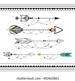 Arrow for Tribal boho style background in vector