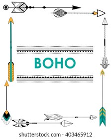 Arrow for Tribal boho style background in vector