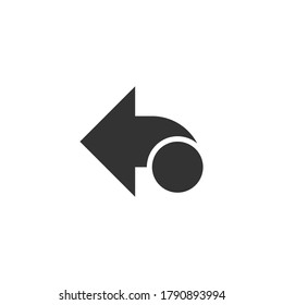 Arrow Turn  Left  icon logo vector
