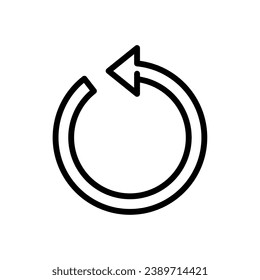 icono de giro de flecha aislado