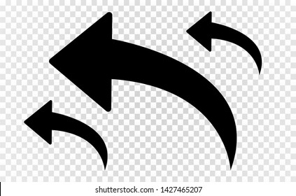 
Arrow turning right or left. Arrow icons vector graphics.
