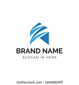 arrow with twist effect logo icon vector design
