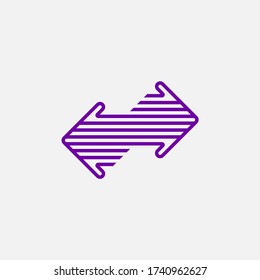 Arrow in two opposite directions