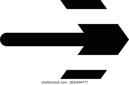 arrow with two outlines cut off the head.  can be used for anyone, anytime, anywhere, any industry, any field, and any media
