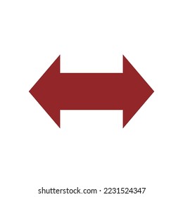 Arrow, two side simple icon vector