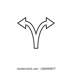 Arrow, two way, direction icon. Vector illustration, flat design