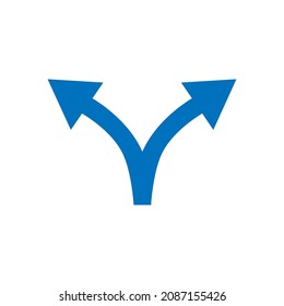 Arrow, two way, direction icon sign symbol vector. Flat design style. Vector illustration on white background