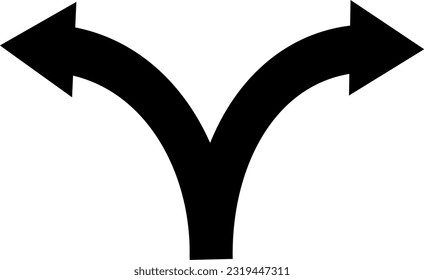 Arrow, two way direction icon. flat vector design. Replaceable vector design.