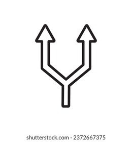 Arrow, two way, direction icon. line art flat illustration on white background..eps