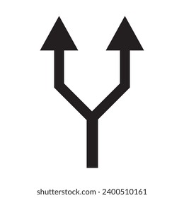 Arrow, two way, direction icon. flat trenndy style illustration on white background