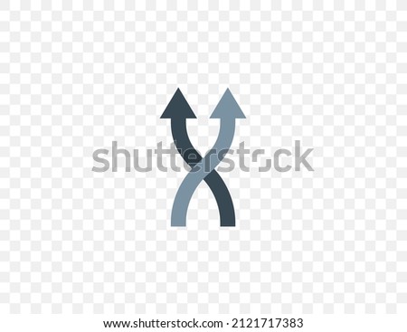 Arrow, two way, direction icon. Vector illustration. Flat design.