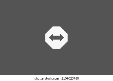 Diseño de logotipo de icono de dos vías