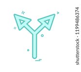 arrow up two way icon vector design