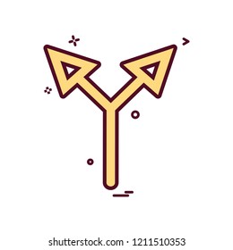 arrow up two way icon vector design