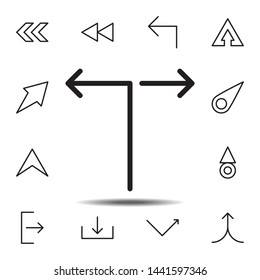 arrow, two ways icon. Simple thin line, outline vector element of Arrow icons set for UI and UX, website or mobile application