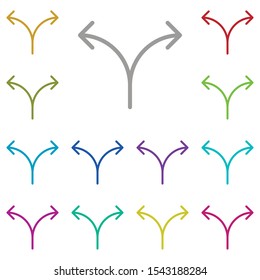 arrow, two ways icon. Simple thin line, outline vector element of Arrow icons set for UI and UX, website or mobile application on white background