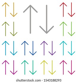 arrow, two ways icon. Simple thin line, outline vector element of Arrow icons set for UI and UX, website or mobile application on white background