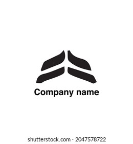 Arrow type logo black color white background 