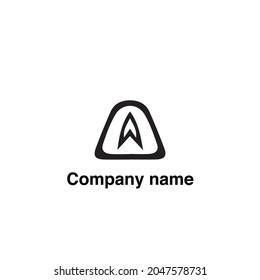 Arrow type logo black color white background 