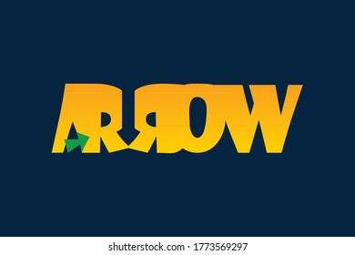 Diseño tipográfico ARROW para camisetas y vectores de ilustración de All Branding