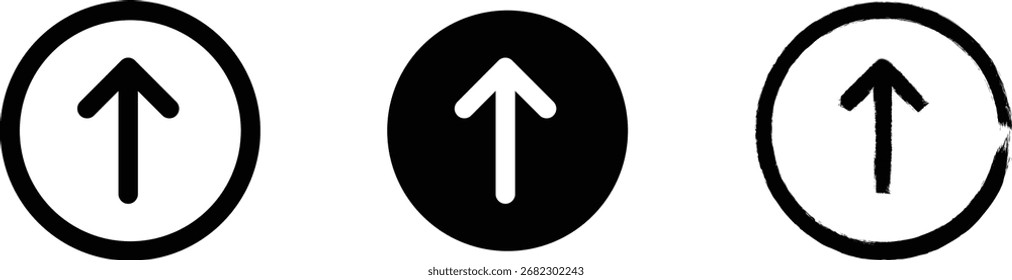 Icono de UI de flecha arriba Minimalista Icono de flecha arriba simple para navegación y Cargar
