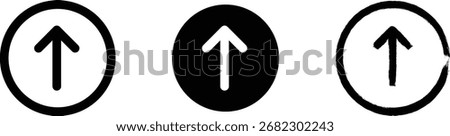 Up Arrow UI Icon Minimalist Simple up arrow icon for navigation and upload

