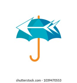 Arrow Umbrella Logo Icon Design