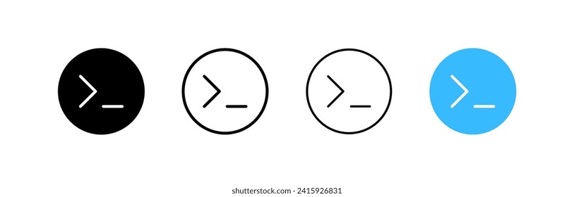 Arrow and underline icons. Different styles, arrow with right and underline in circle icons. Vector icons