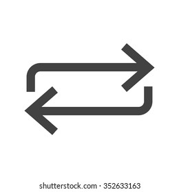 Arrow, undo, refresh icon vector image. Can also be used for arrows. Suitable for mobile apps, web apps and print media.