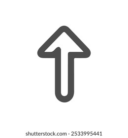Pfeil einer ungewöhnlichen Form Symbol, Richtung der Bewegung.