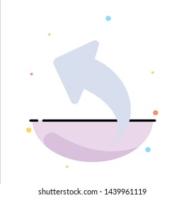 Arrow, Up, Back Abstract Flat Color Icon Template
