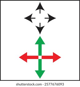 Arrow (Up, Down, Left, Right) icon.left right up down arrow navigation direction vector design