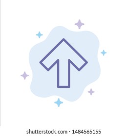Arrow, Up, Forward Blue Icon on Abstract Cloud Background. Vector Icon Template background