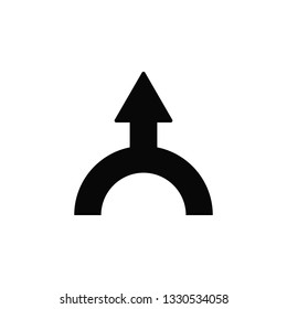 Arrow, up, icon. Element of arrow for mobile concept and web apps illustration. Thin flat icon for website design and development, app development. Premium icon on white background