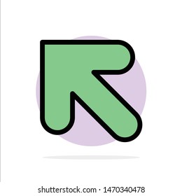 Arrow, Up, Left Abstract Circle Background Flat color Icon. Vector Icon Template background