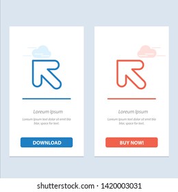 Arrow, Up, Left  Blue and Red Download and Buy Now web Widget Card Template